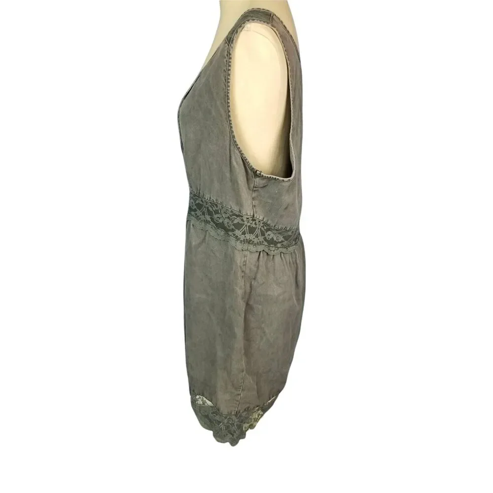 Free People Distressed Gray Dress Size Small